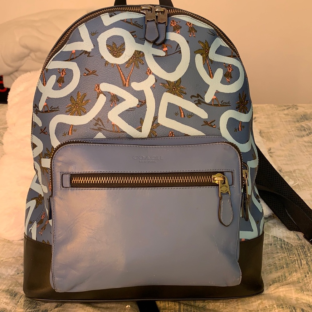 Limited edition Coach backpack featuring Artist Keith Haring’s Illustration